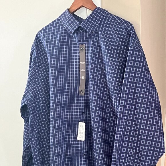 Men's Big & Tall Casual Button-Down Shirt - Picture 1 of 5